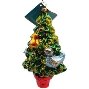 Christopher Radko First Day Fare Partridge Pear Tree Christmas Ornament 1013439